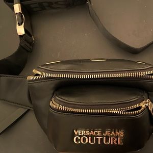 Black and Gold Versace Couture Fanny Pack